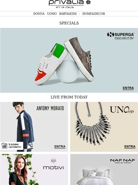 privalia scarpe superga