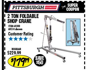 Featured image of post Harbor Freight Engine Hoist Coupon Purchase air tools compressors engines generators etc