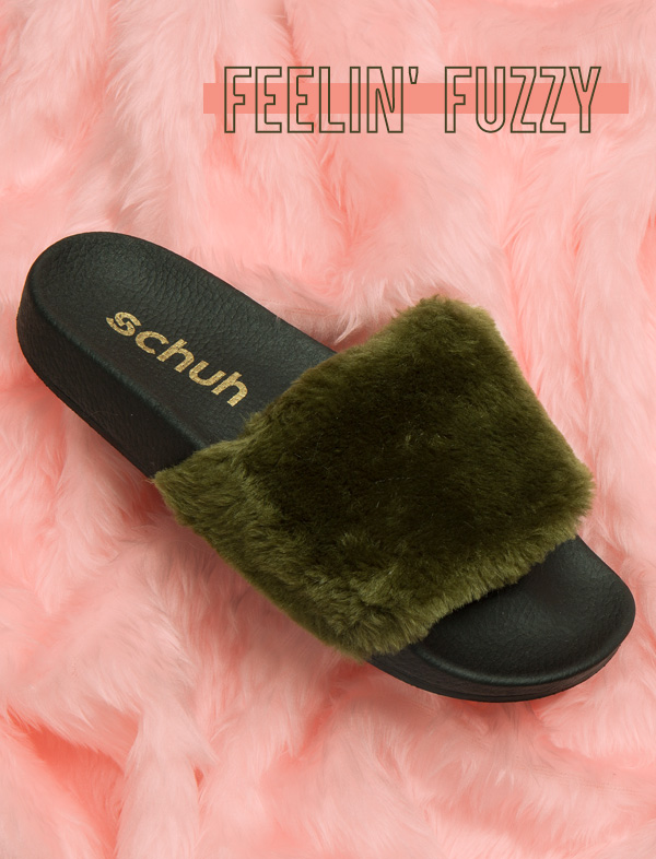 schuh fluffy sliders