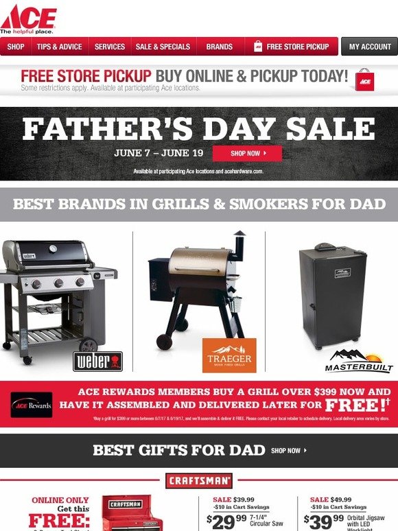 Ace Hardware Father's Day Sale Begins Today! Milled