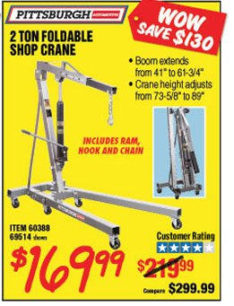 Harbor Freight Engine Hoist 2 Ton Big Red 2 Ton Foldable Engine Crane T32002x The Home Depot Some Stores Accept Coupons On A Specific Date Or Day Of The Week