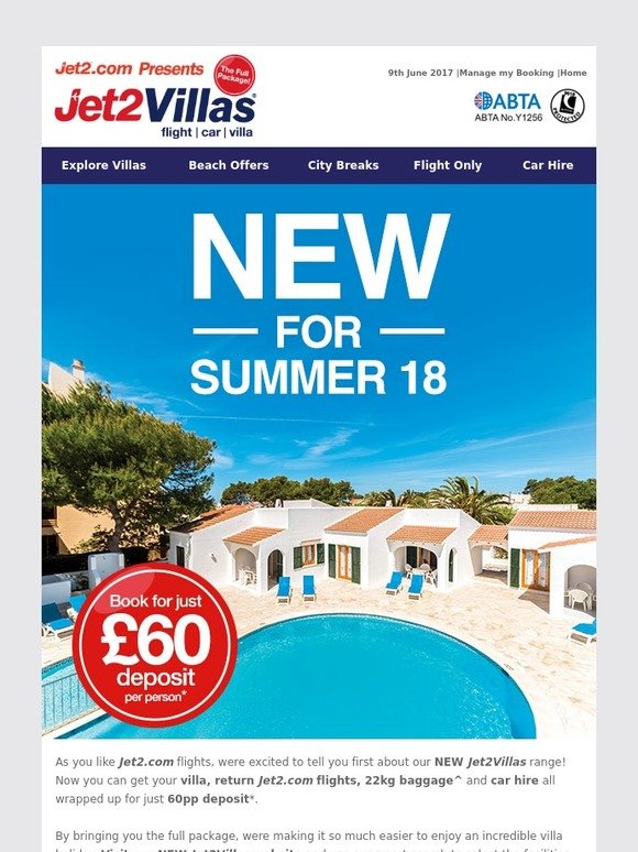 NEW Jet2Villas including villa, flights and car hire! Milled