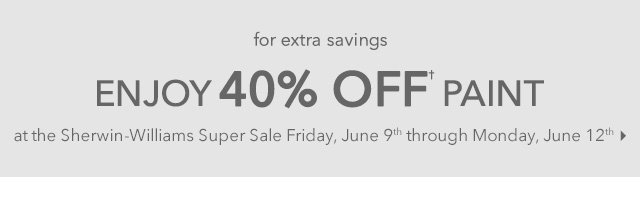 ENJOY 40% OFF PAINT