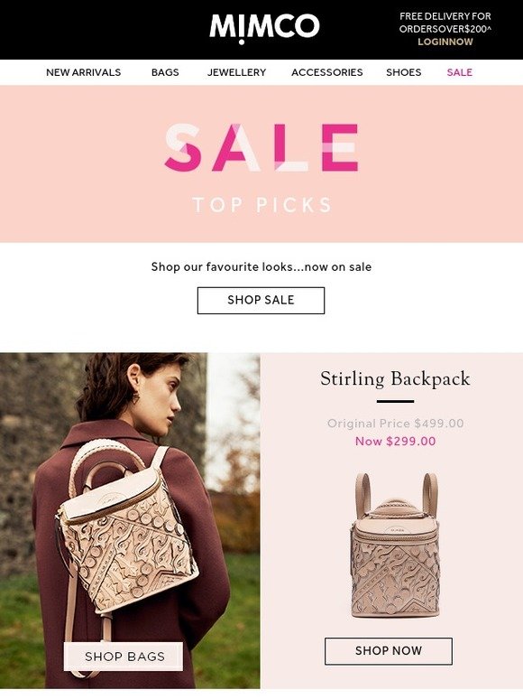 Mimco hot sale handbags sale