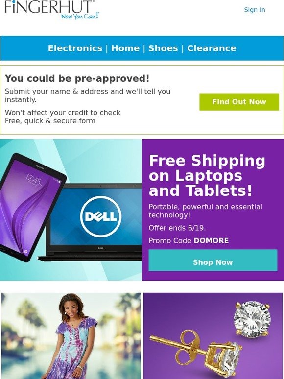 Fingerhut Fingerhut FREE SHIPPING on Laptops and Tablets! Milled