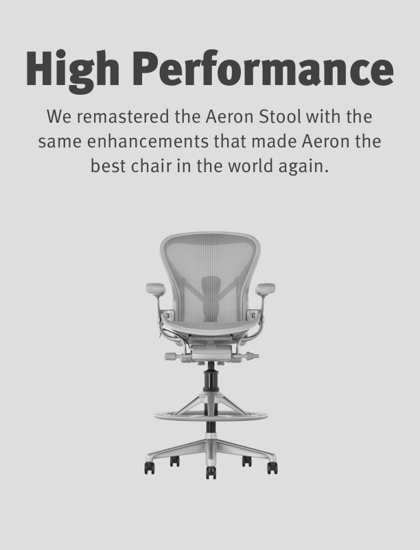 Herman Miller Meet the Remastered Aeron Work Stool Milled