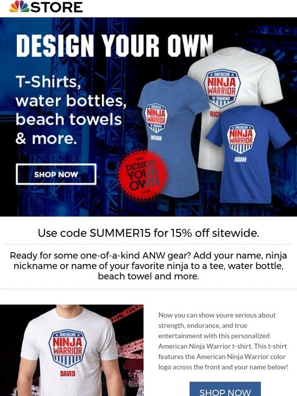 Summer Savings! ANW Design Your Own Shirts, Water Bottles and More.