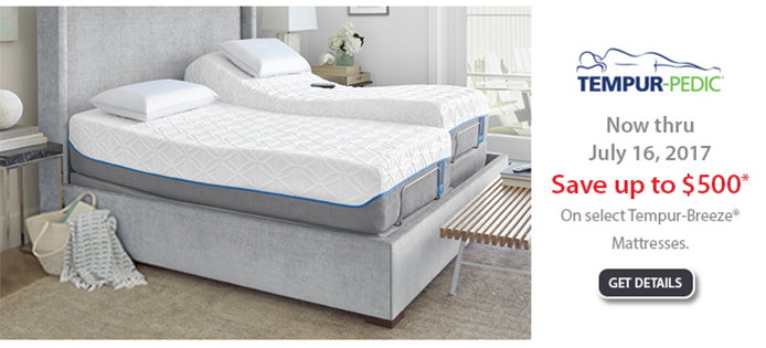 Save up to $500 on select Tempur-Breeze