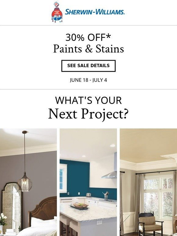 Sherwin Williams Home Don't miss out! Sale ends July 4th Milled