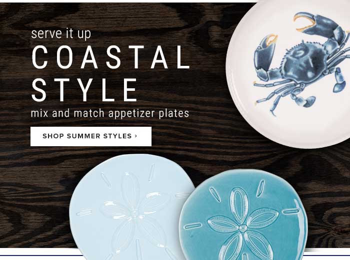 Mix & Match Coastal Styles Appetizer Plates