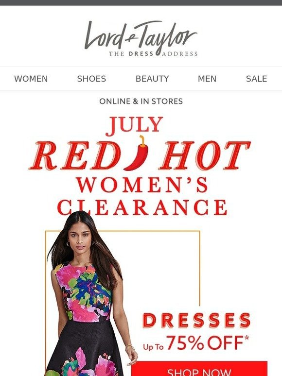 Lord ☀ Taylor: July Red Hot Clearance ...