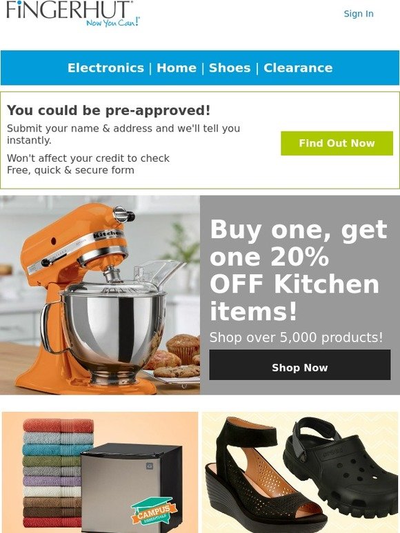 Fingerhut Fingerhut Kitchen BOGO! Buy one item, get one 20 OFF! Milled