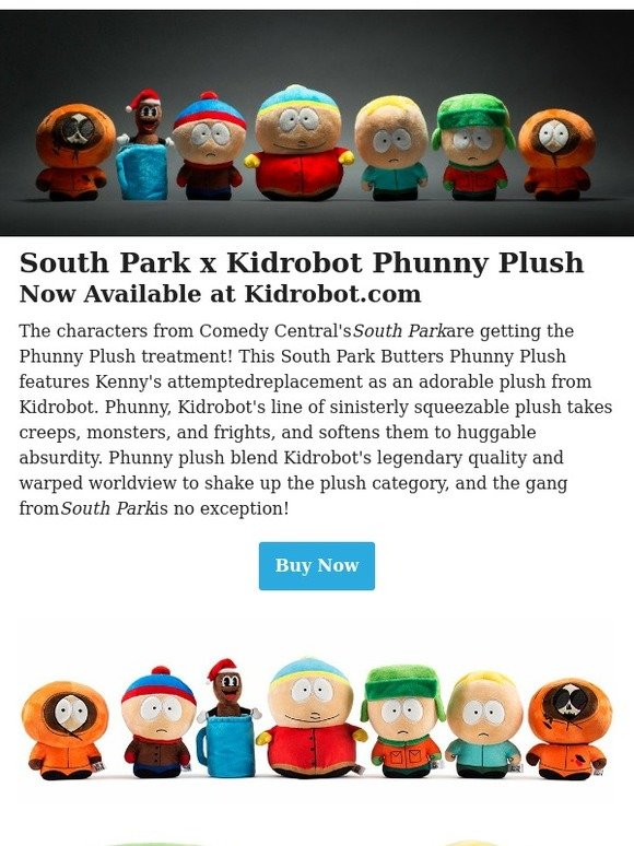 south park kidrobot plush