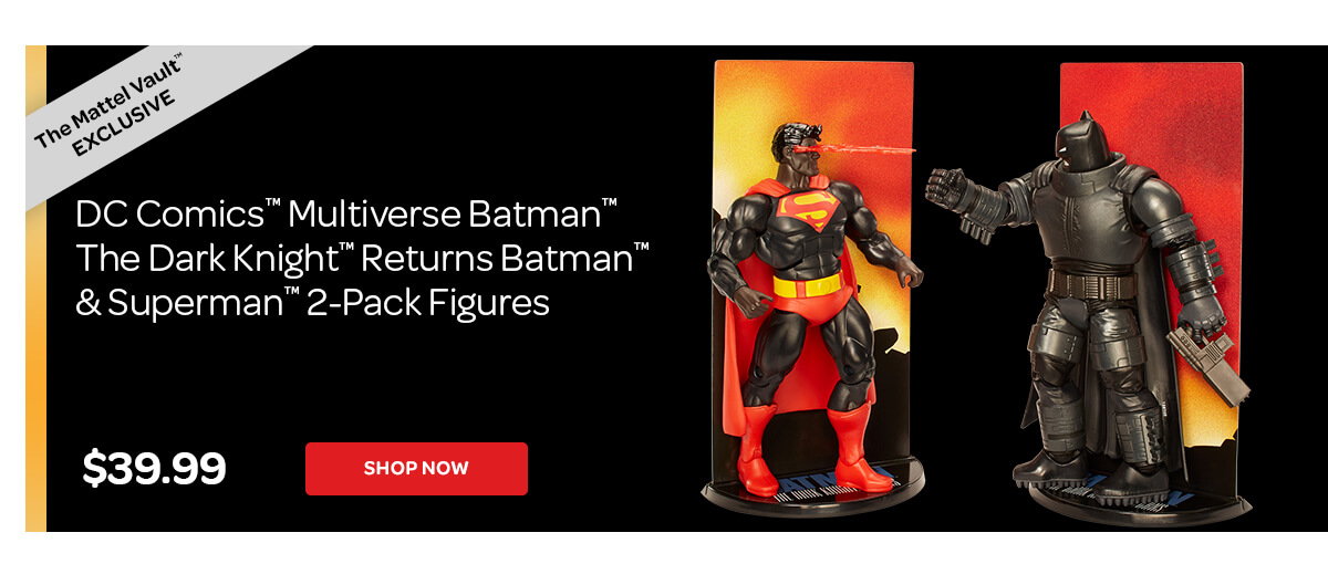 Mattel Vault™ Exclusive - DC Comics™ Multiverse Batman™ The Dark Knight™ Returns Batman™ & Superman™ 2-Pack Figures - Shop Now