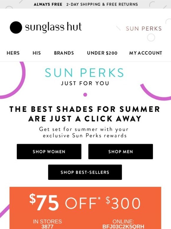 sunglass hut rewards