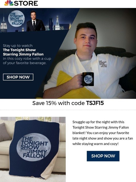 Shop New The Tonight Show Starring Jimmy Fallon Gifts! Coupon Code Inside