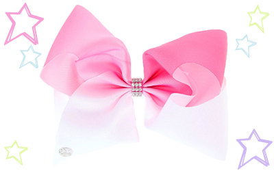 JoJo Siwa Large White & Pink Ombre Signature Hair Bow