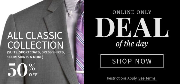 Deal of the Day, Shop 
Now>