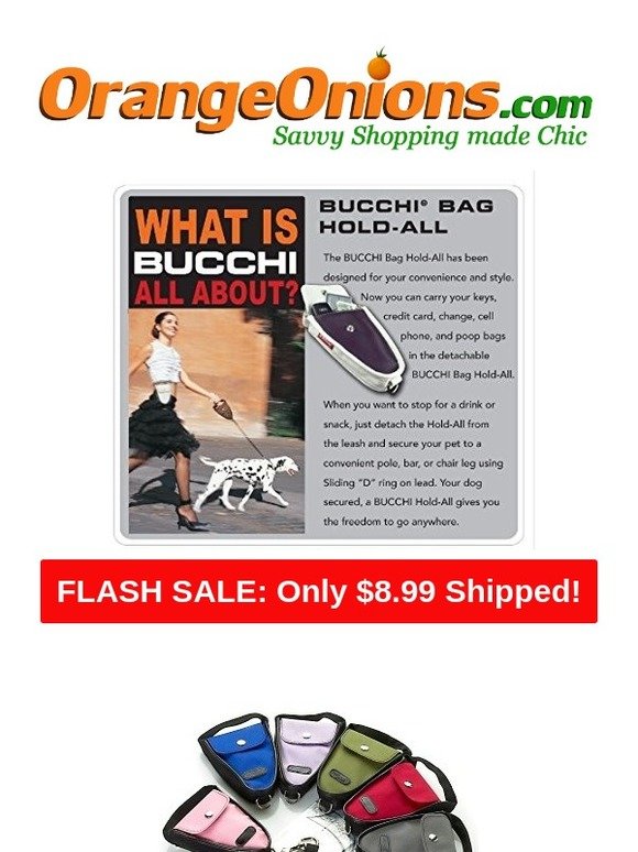 FLASH SALE: Celebrity Endorsed "Bucchi" Dog Leash w/ Clutch- Only $8.99!