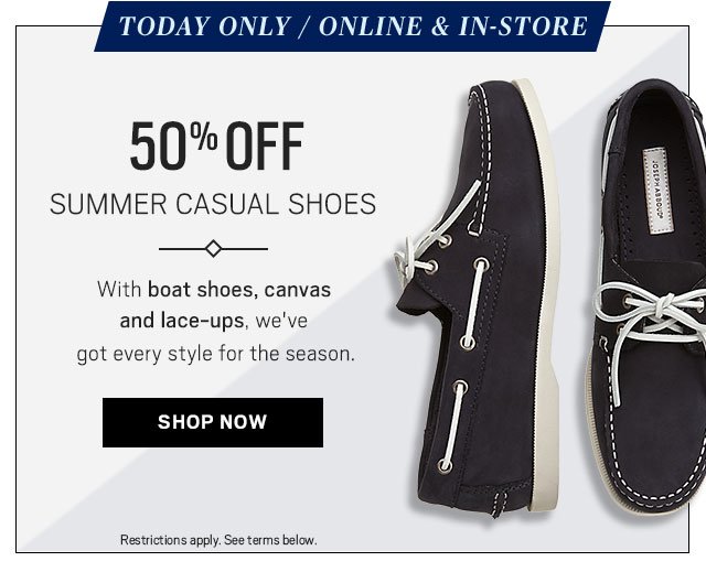 Men's Wearhouse: Get 50% off wear-now shoes | Milled