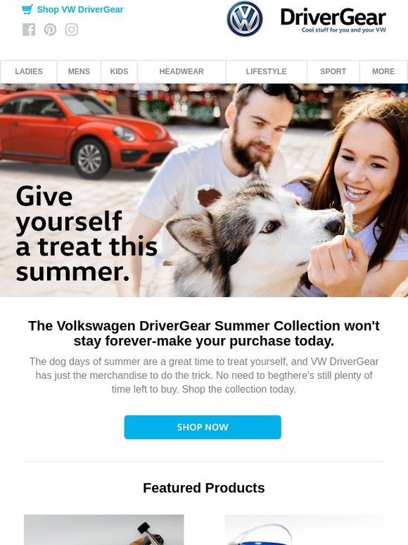 Celebrate the dog days of summer with VW DriverGear