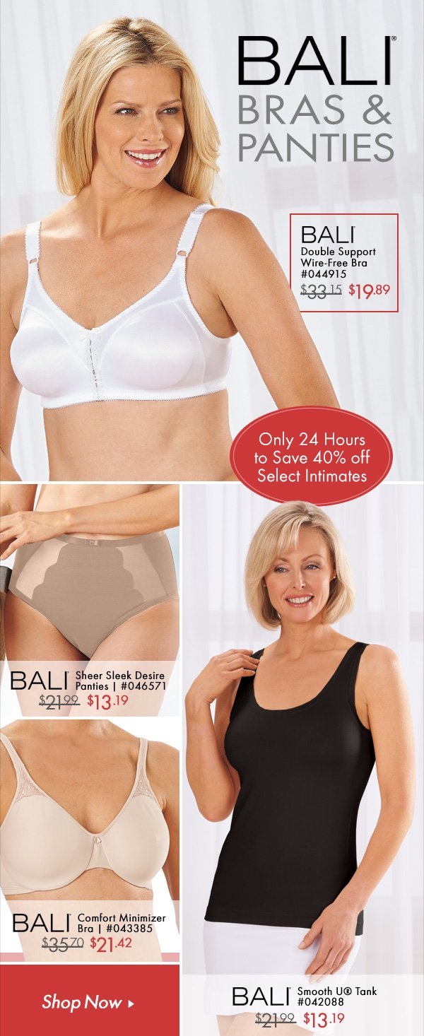 AmeriMark: 24 Hours to Save 40% off Select Bali® Bras and Panties
