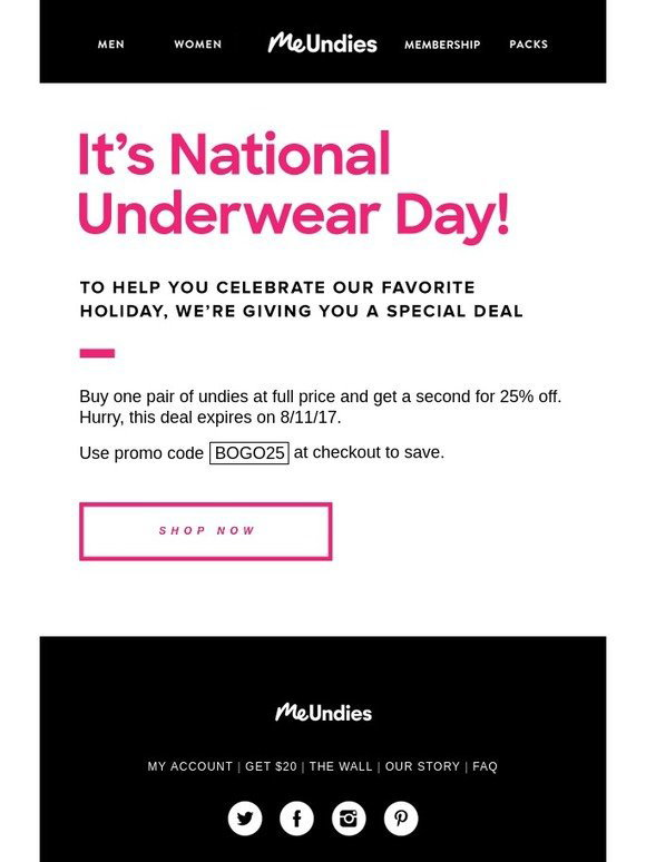 ⌛Only 6 Hours Left For 50% Off Underwear ⌛ - Me Undies