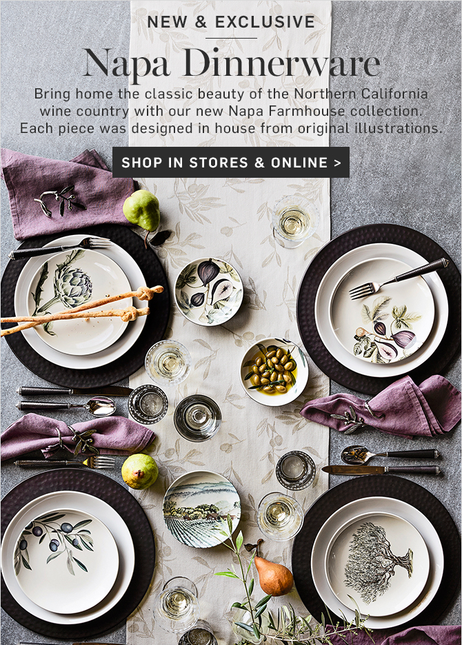 WilliamsSonoma Bring Wine Country to Your Table with NEW Napa