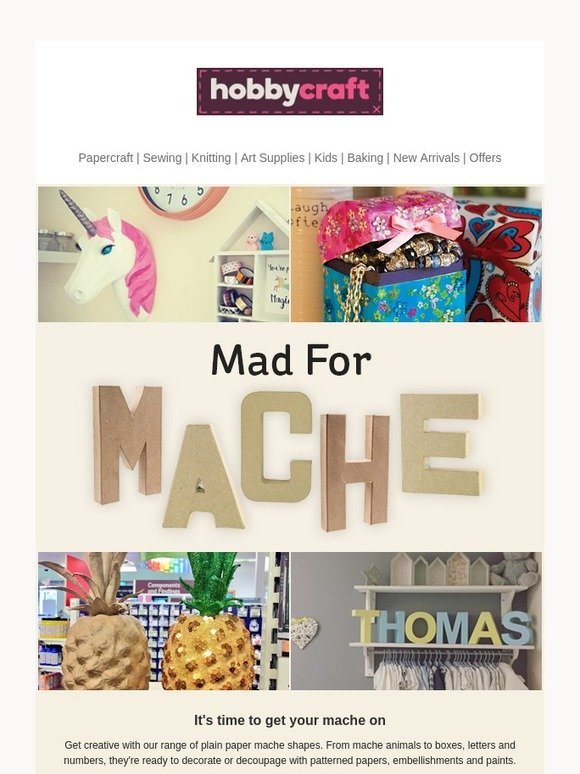 Hobbycraft: Learn how to decoupage with mache shapes and Decopatch ...