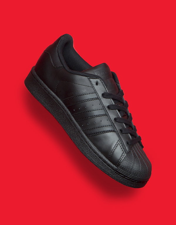 adidas superstar black trainers
