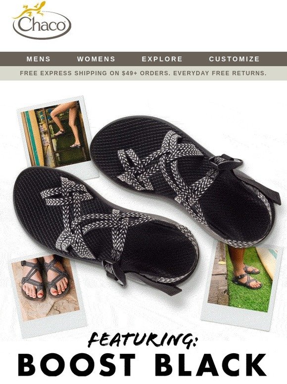 Chaco Black White Classic Z Milled