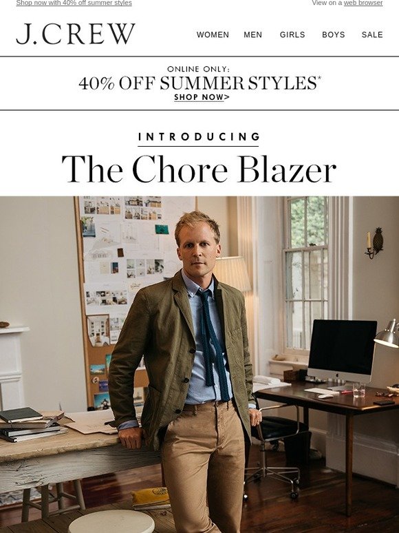 chore blazer j crew