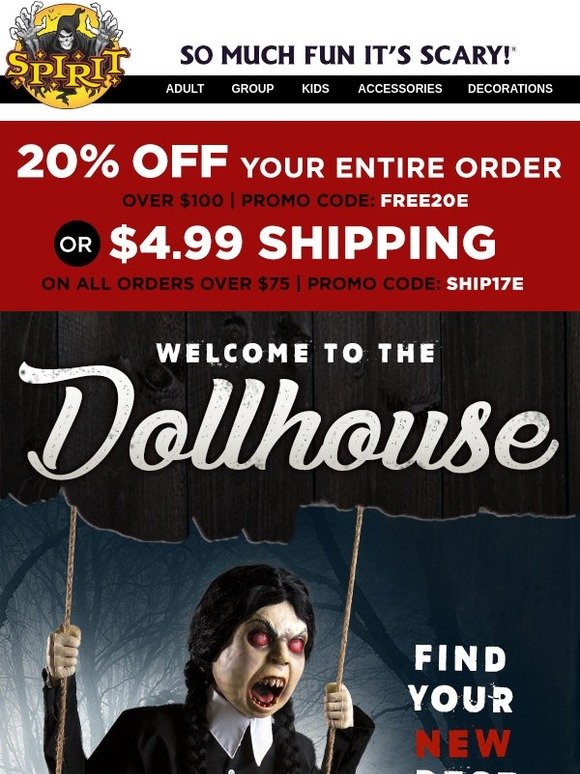 Spirit Halloween Last Day 20 Off Your Entire Order Milled