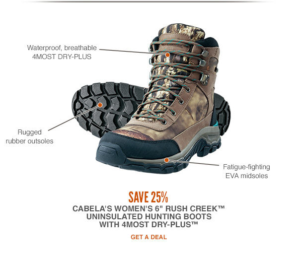 cabela's rush creek waterproof hunting boots for men
