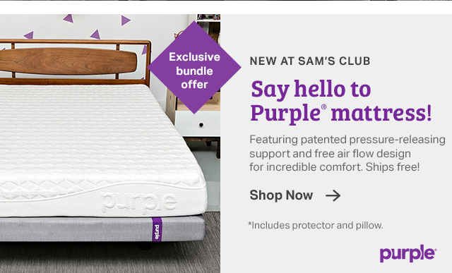 NEW AT SAM'S CLUB | Say hello to Purple mattress! Exclusive bundle offer | Shop Now