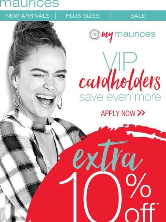 Extra 10 off every day for VIP Cardholders