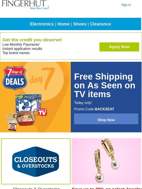 Fingerhut Fingerhut Free Shipping on As Seen on TV items! Milled