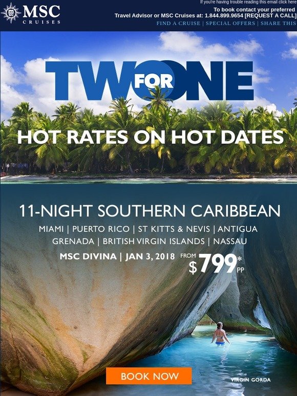 MSC Cruises Get Our Best Rates On Our Hottest Dates Milled