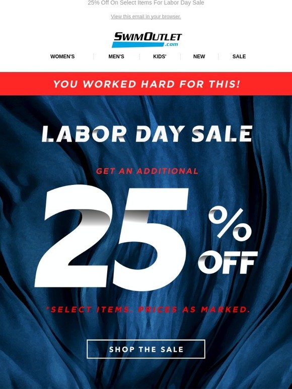 Swim Outlet [📢 SALE] Take an Additional 25 Off our Labor Day Sale