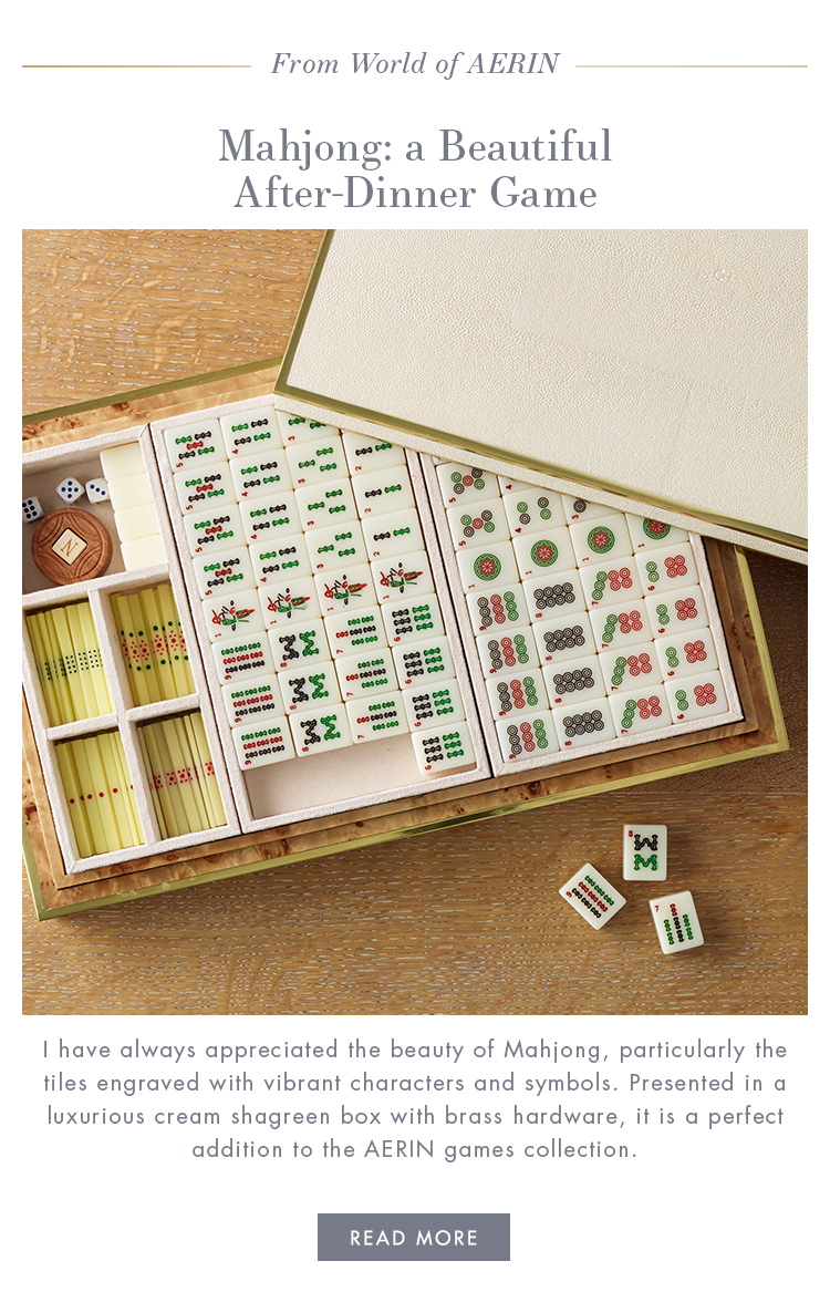 Aerin Introducing the Luxe Mahjong Set Milled