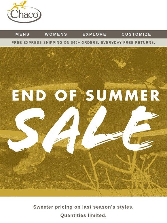 chaco summer sale