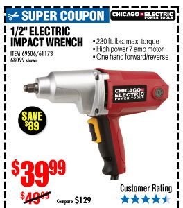 1/2 in. Heavy Duty Electric Impact Wrench