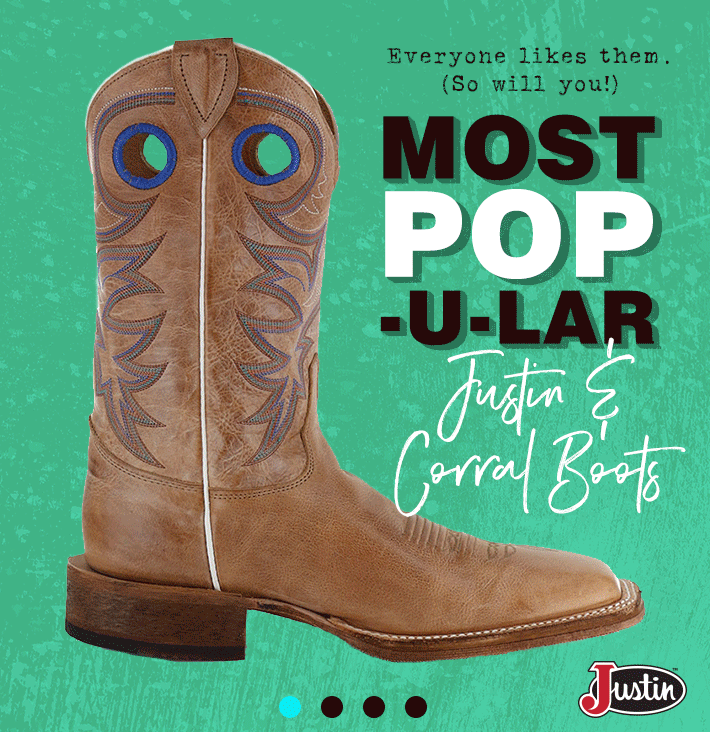 Most Popular Justin & Corral Boots Inside Milled