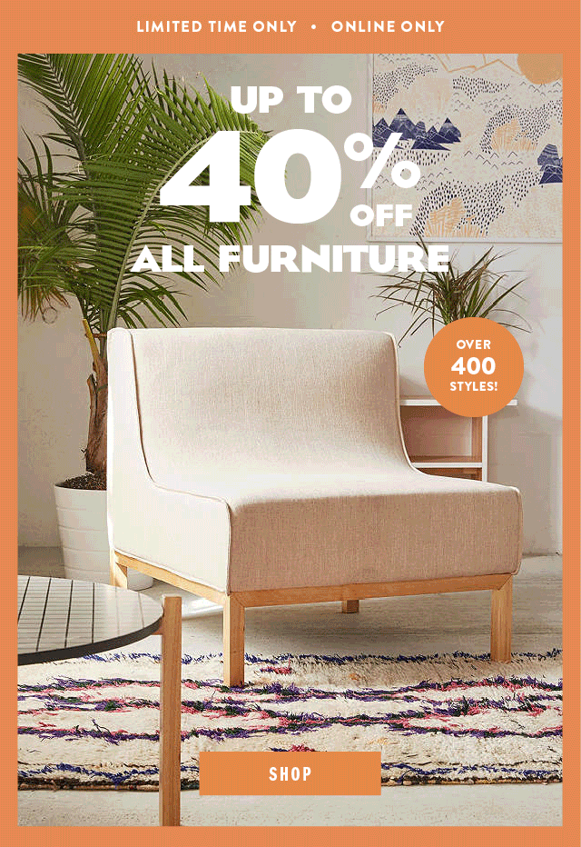Urban Outfitters ENDS TOMORROW Up to 40 OFF ALL Furniture Milled