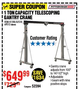 Featured image of post Harbor Freight Gantry Crane Coupon Follow me on instagram at loftusfarms assembling a pittsburgh automotive 1 ton capacity