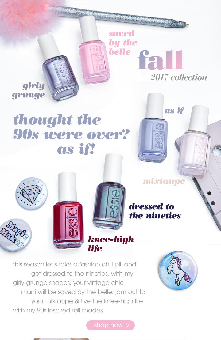 Essie: flashback to the 90s with the NEW essie fall collection! | Milled