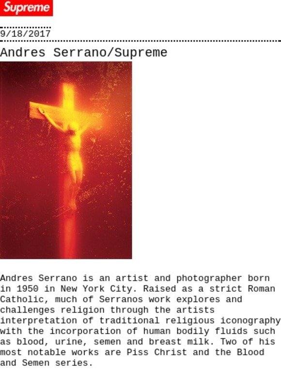 Supreme: Andres Serrano/Supreme | Milled