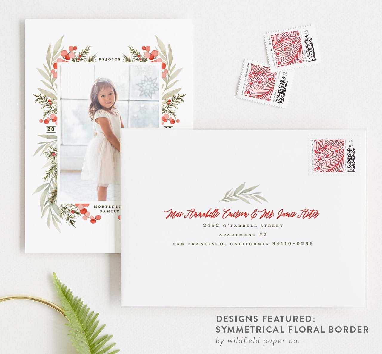 Symmetrical Floral Border by Wildfield Paper Co.