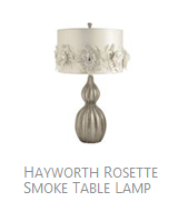 hayworth rosette smoke table lamp