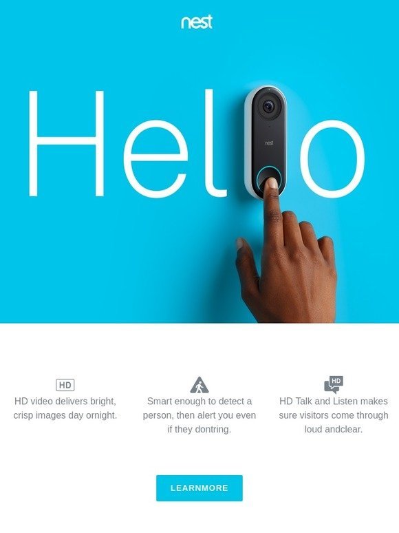 The video doorbell you’ve been waiting for. Only from Nest.